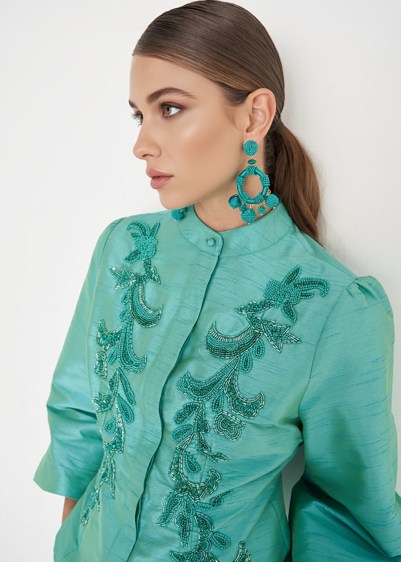 Camicia Clouds in poly shantung