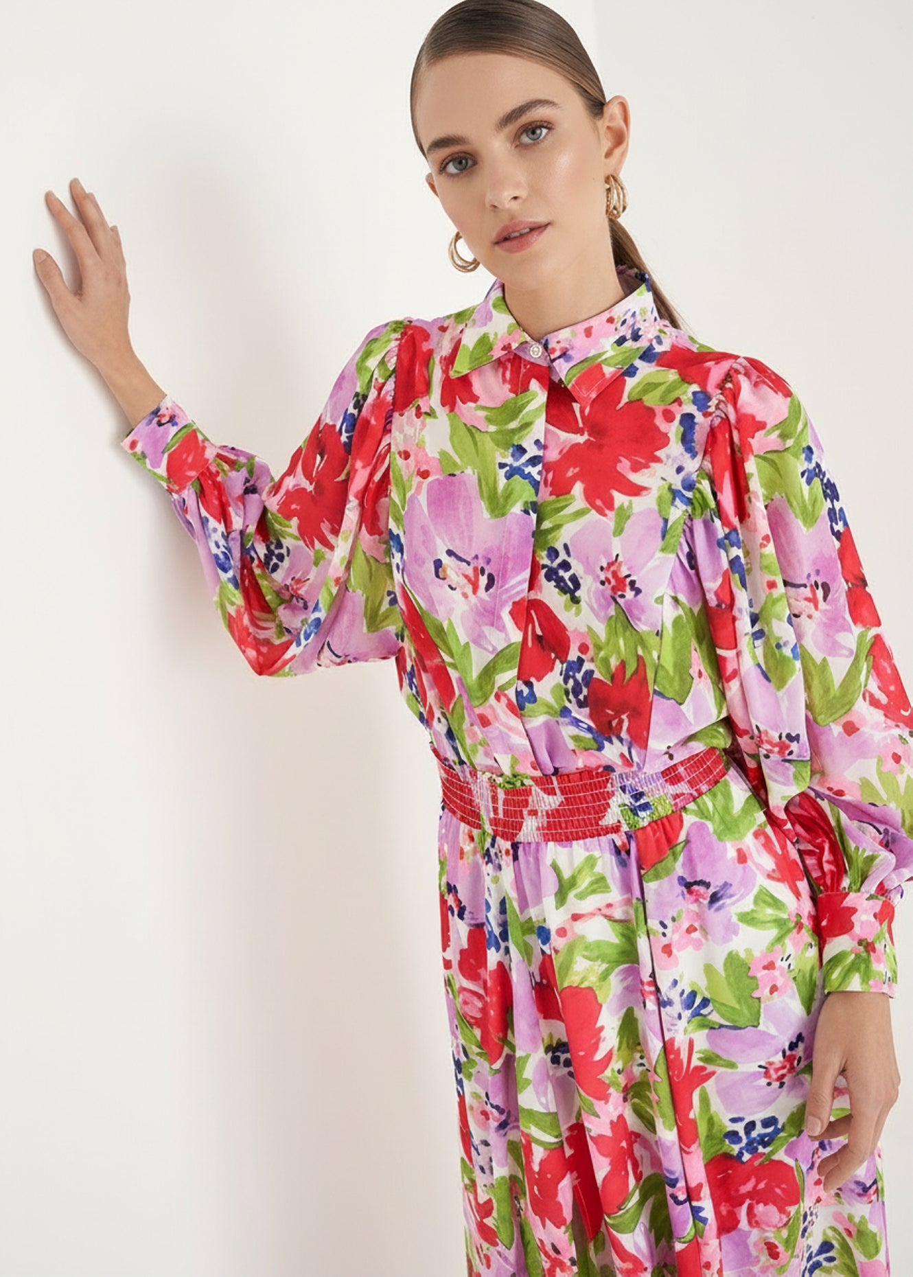 Camicia Cheryl con fantasia a fiori