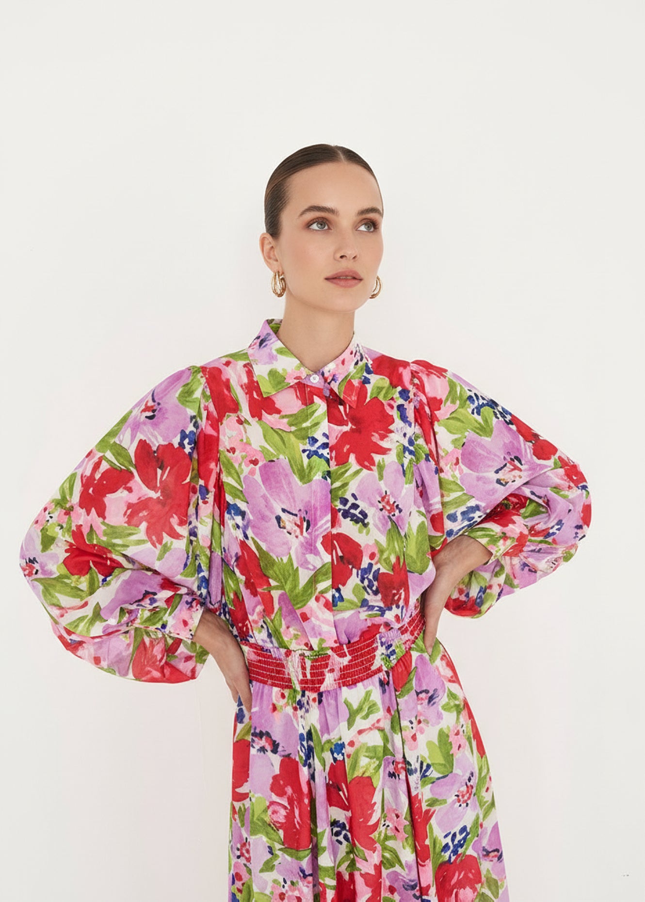 Camicia Cheryl con fantasia a fiori