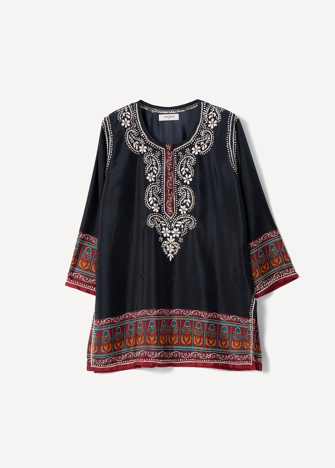 Blusa Blurta Fantasia Con Ricamo