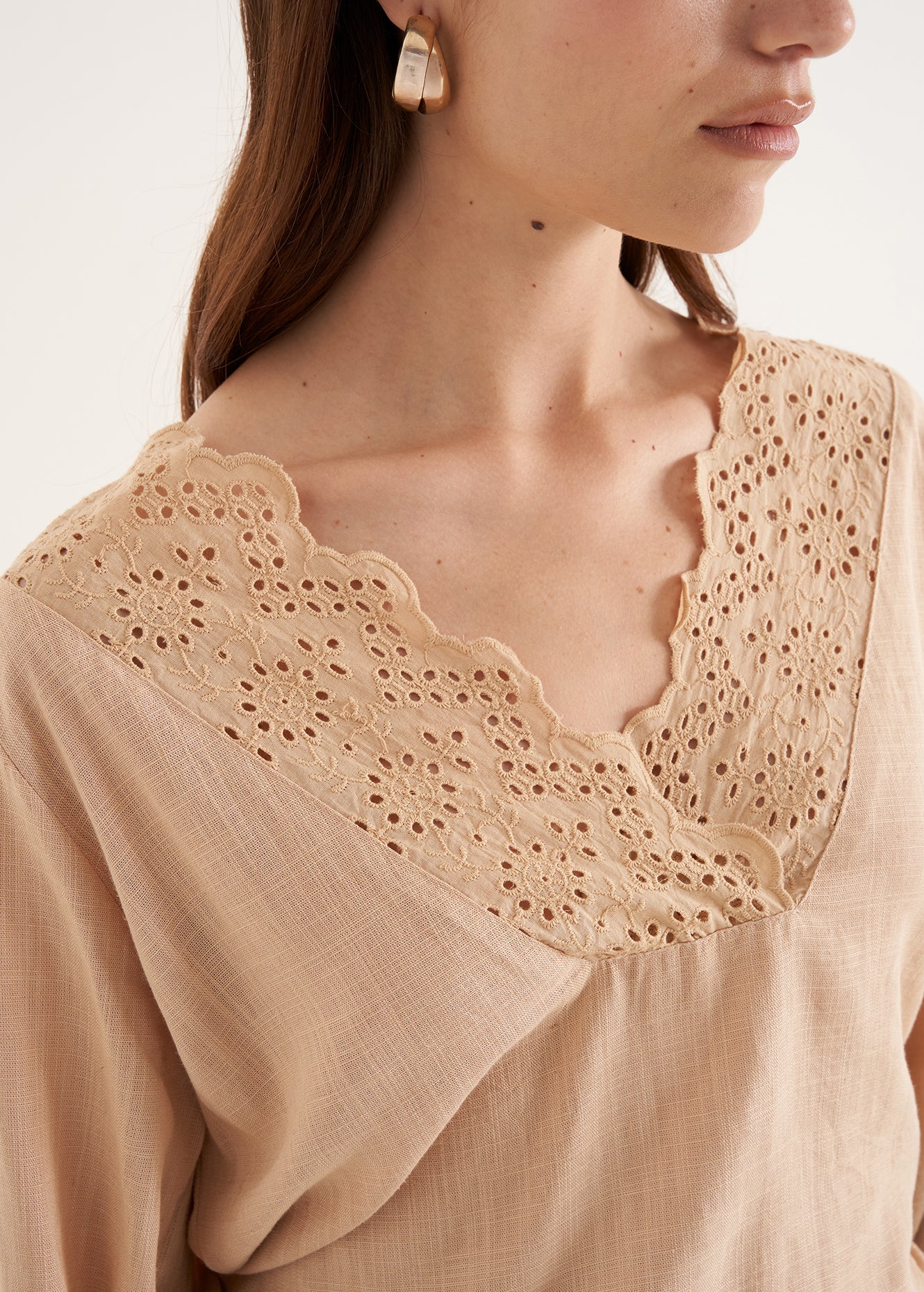 Blusa Blues in viscosa e lino
