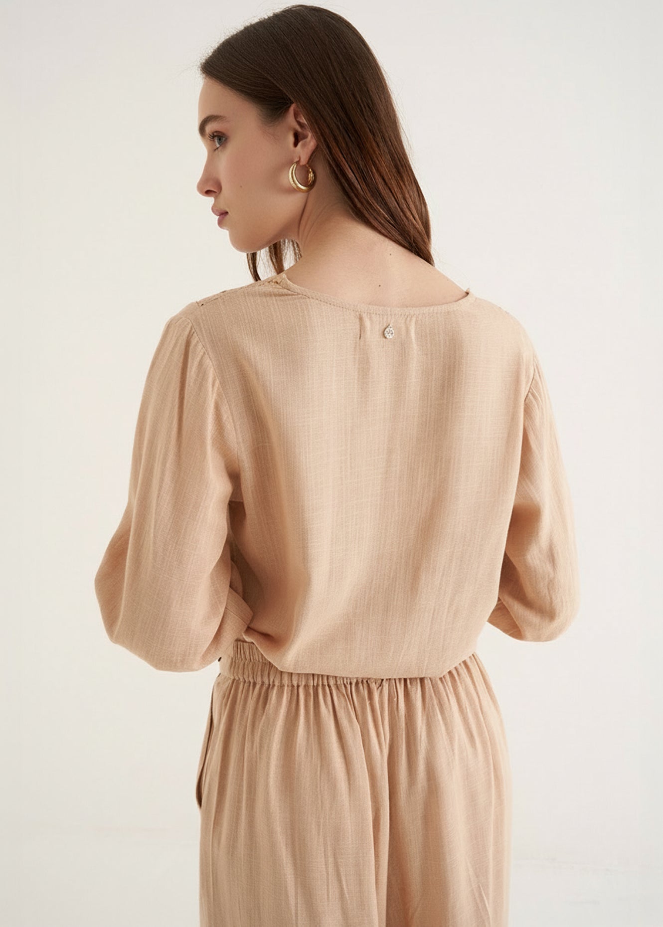 Blusa Blues in viscosa e lino