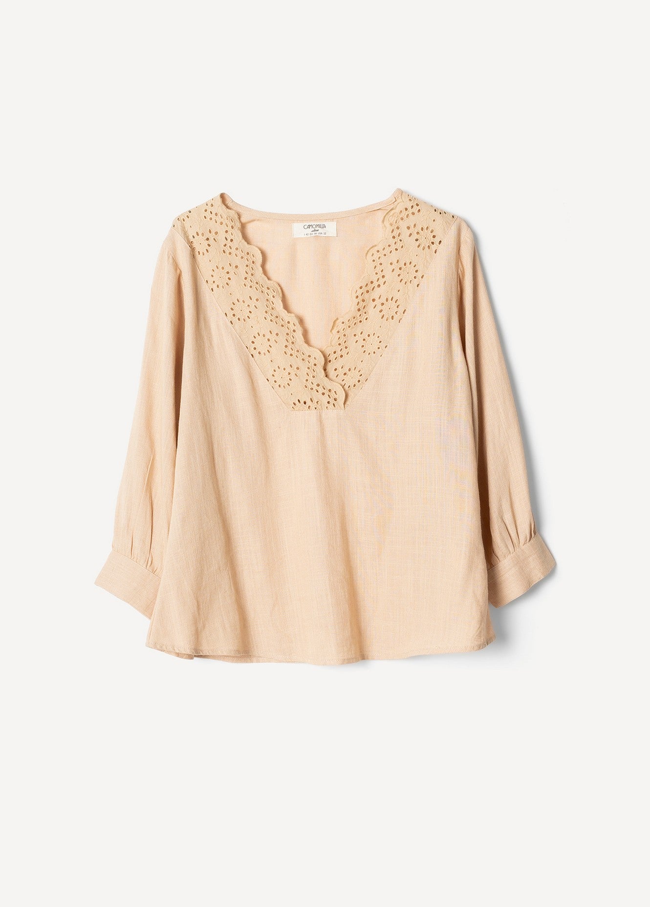 Blusa Blues in viscosa e lino