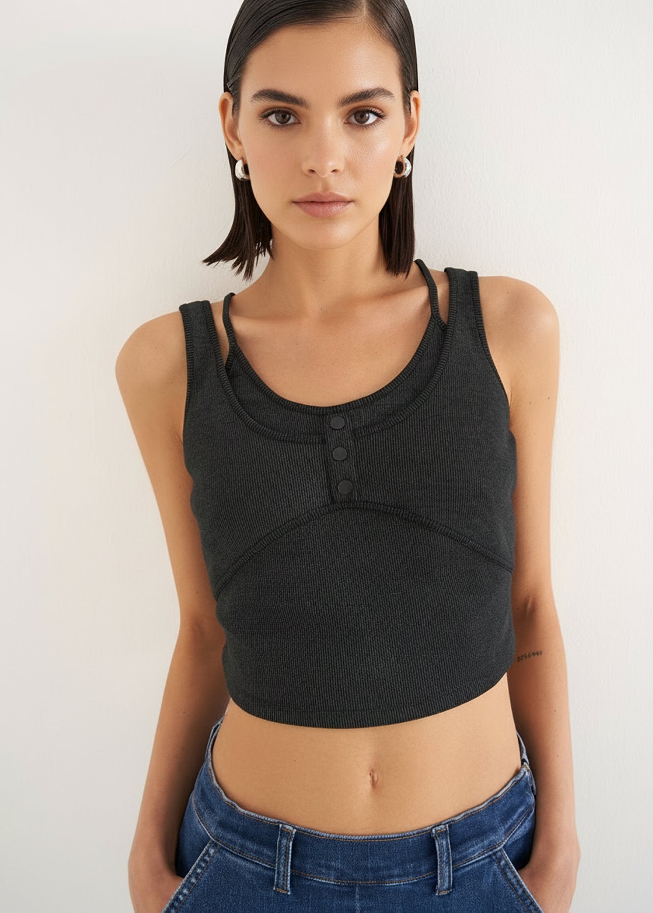 Top sportivo in cotone Tabi