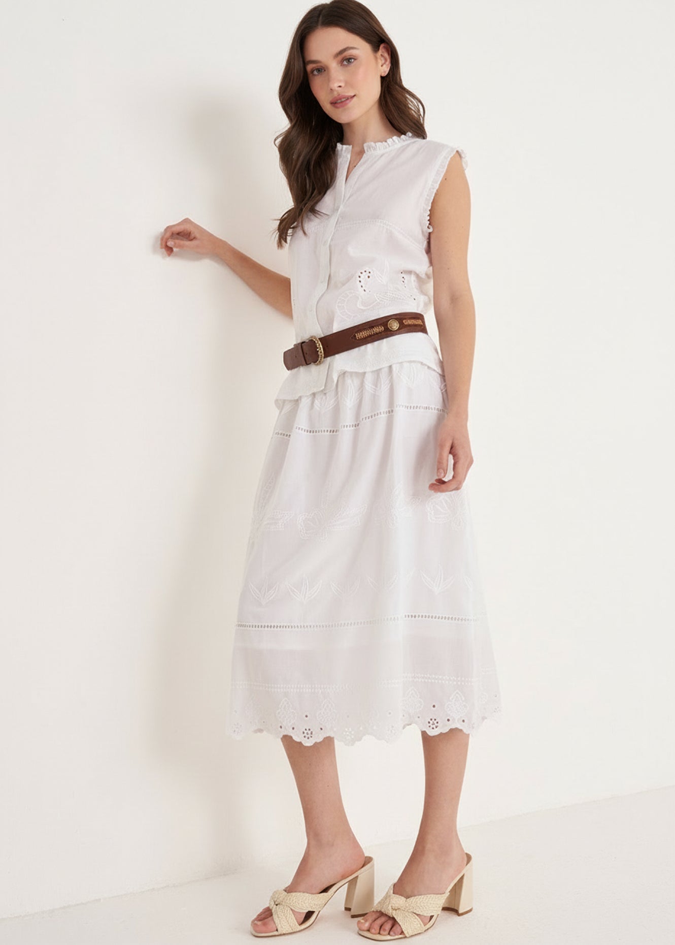 Top Tyra 100% Cotone Ricamato