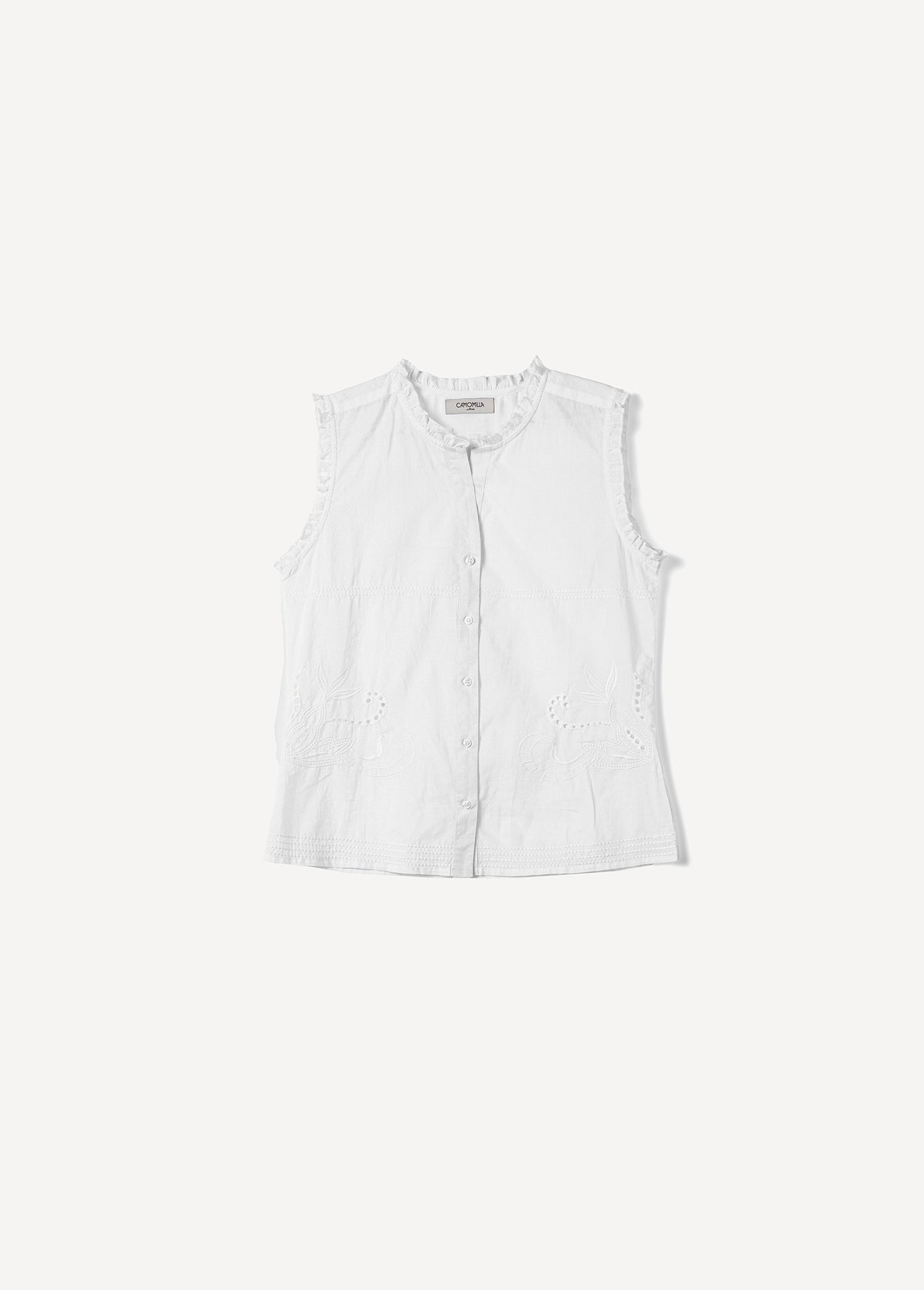 Top Tyra 100% Cotone Ricamato