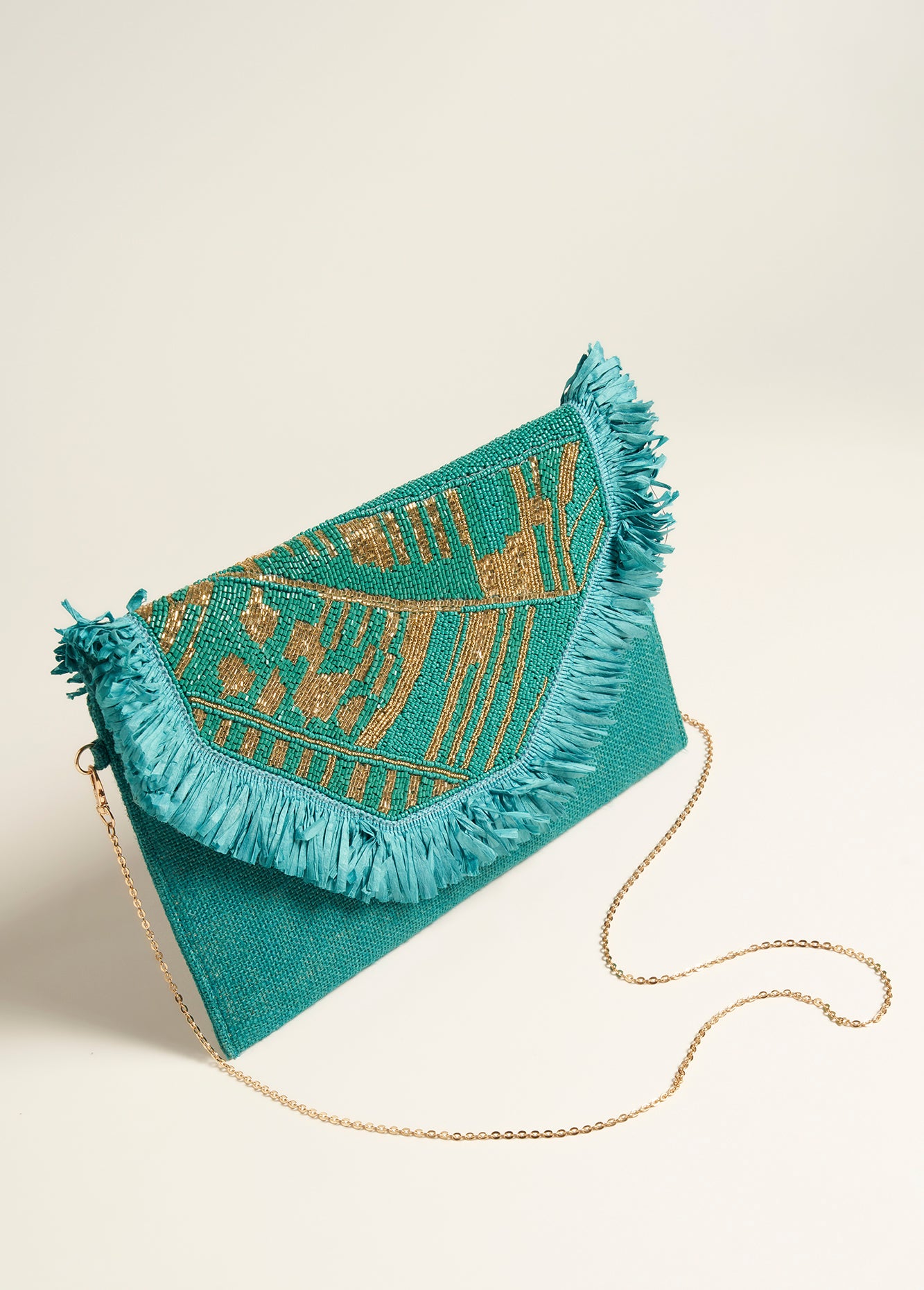 Pochette Benna In Juta Ricamata