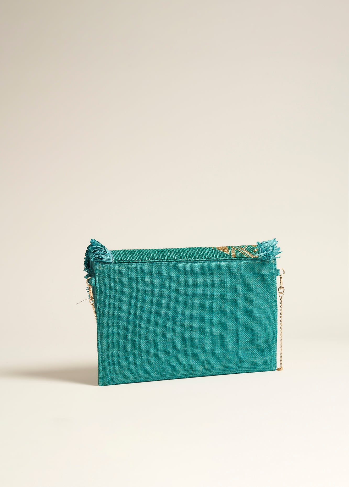 Pochette Benna In Juta Ricamata