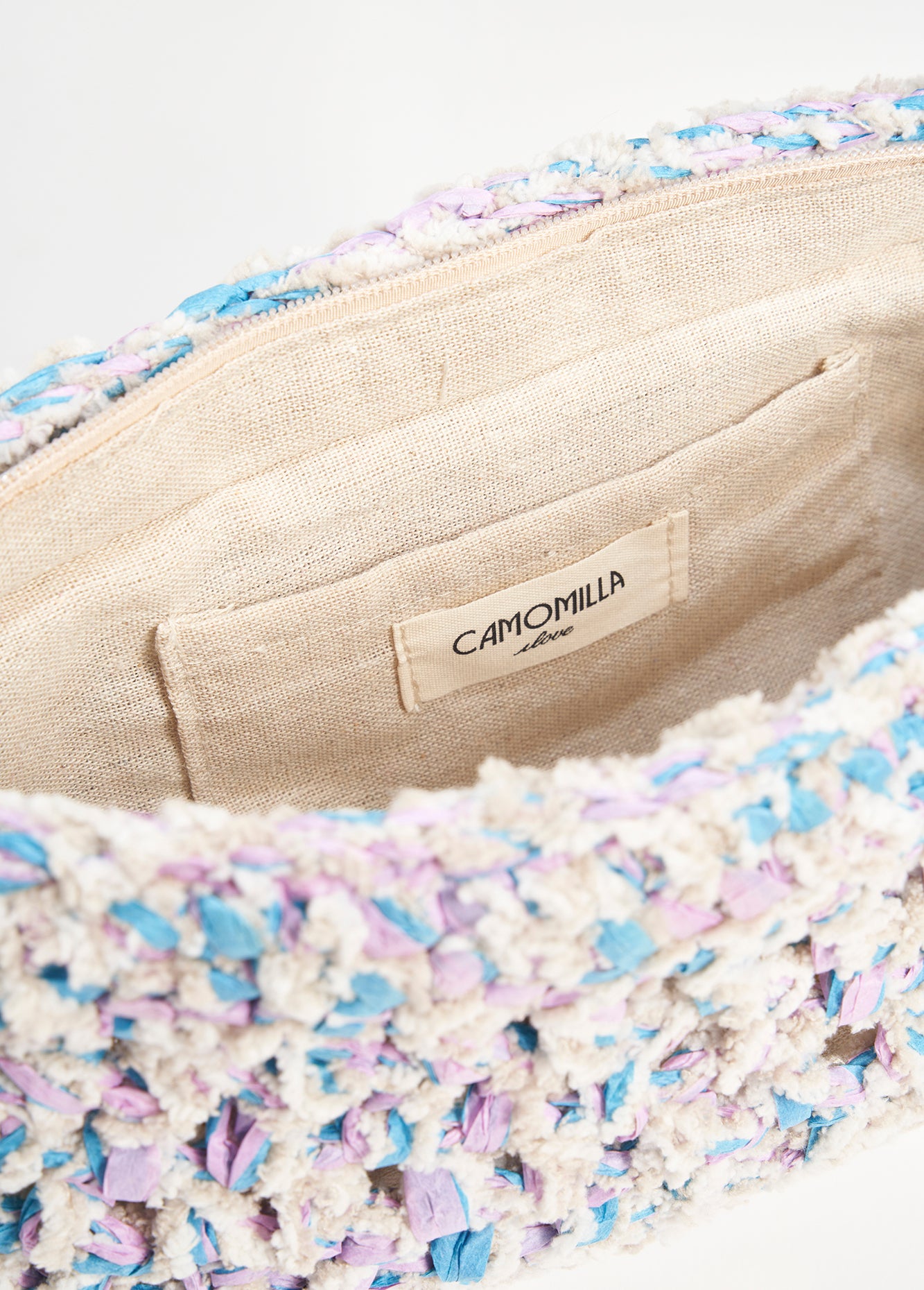 Pochette Bila in carta intrecciata