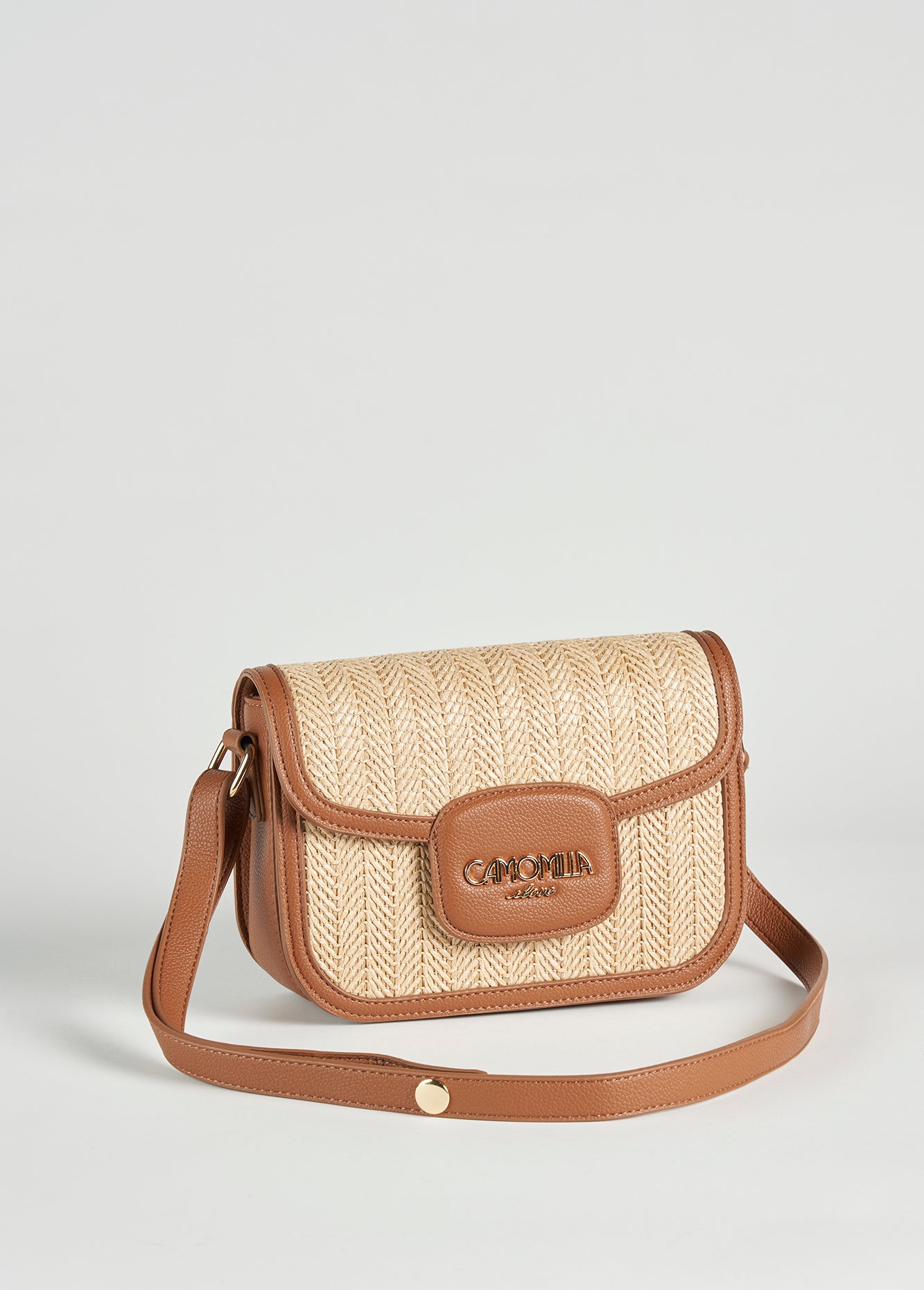 Tracolla Breona in paglia e stampa cervo