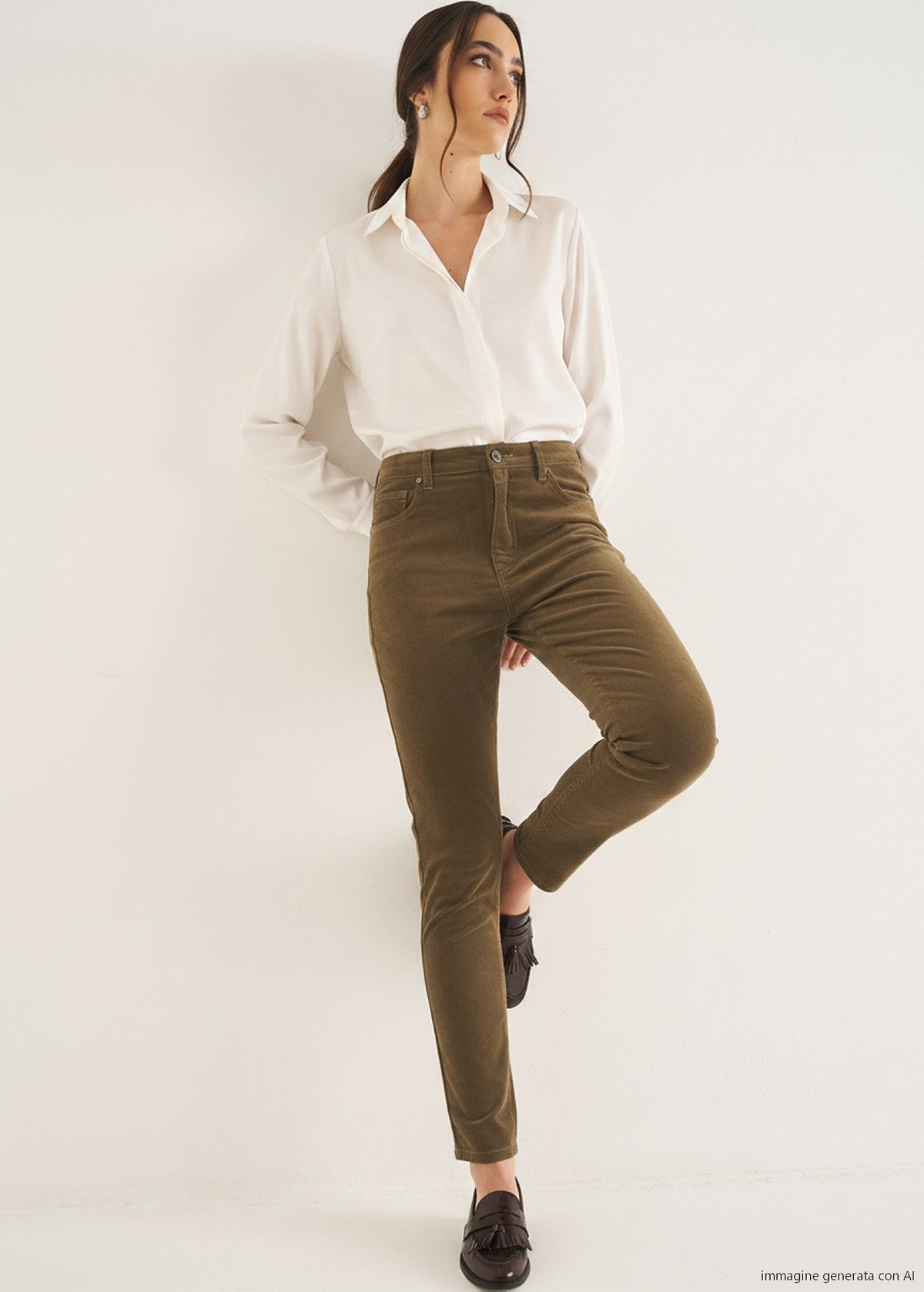 Pantalone in velluto Kate-V