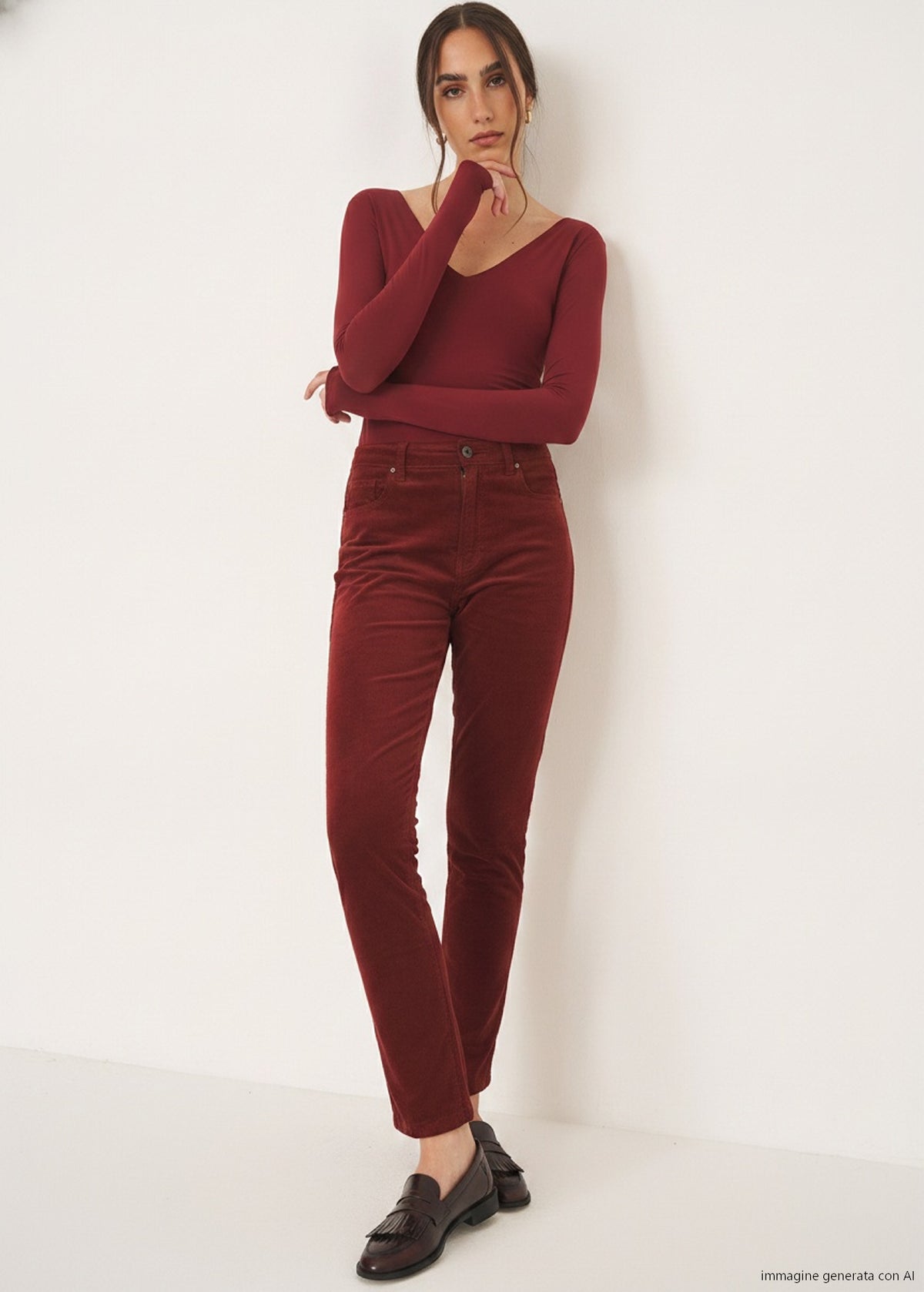 Pantalone in velluto Kate-V