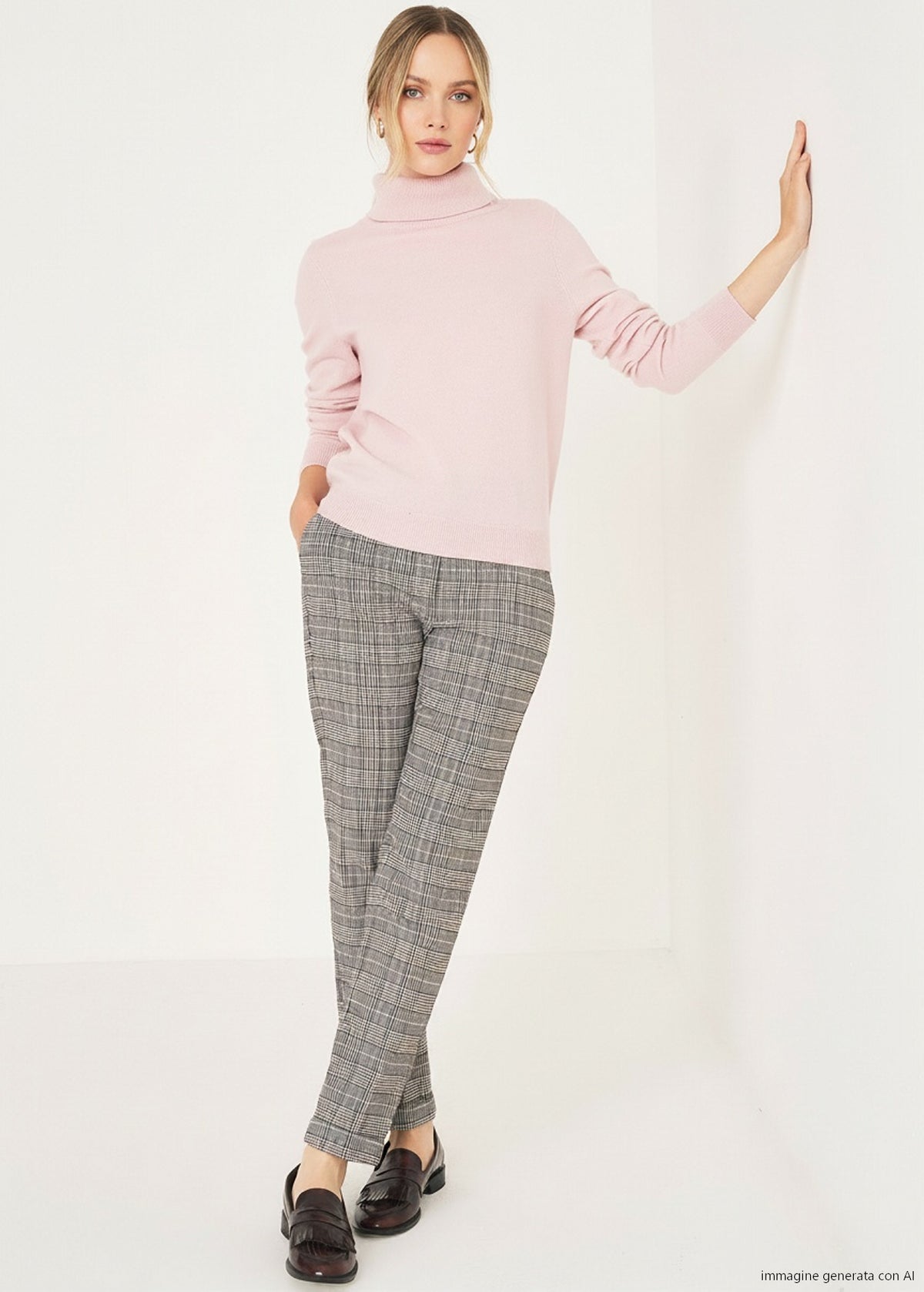 Pantalone Bella stampa check