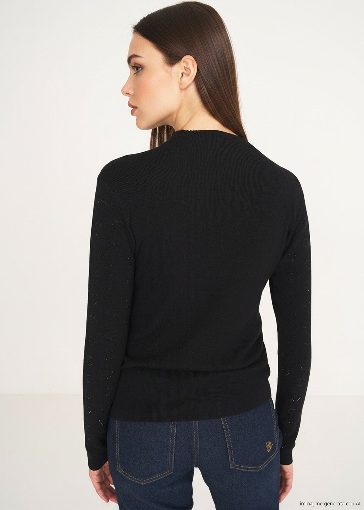 Maglia Marsh con cuori strass