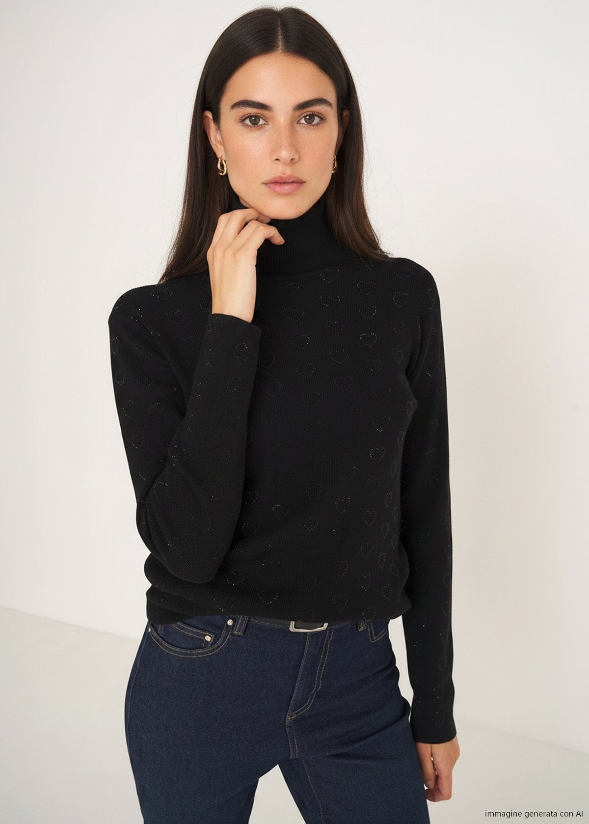 Maglia Marsh con cuori strass