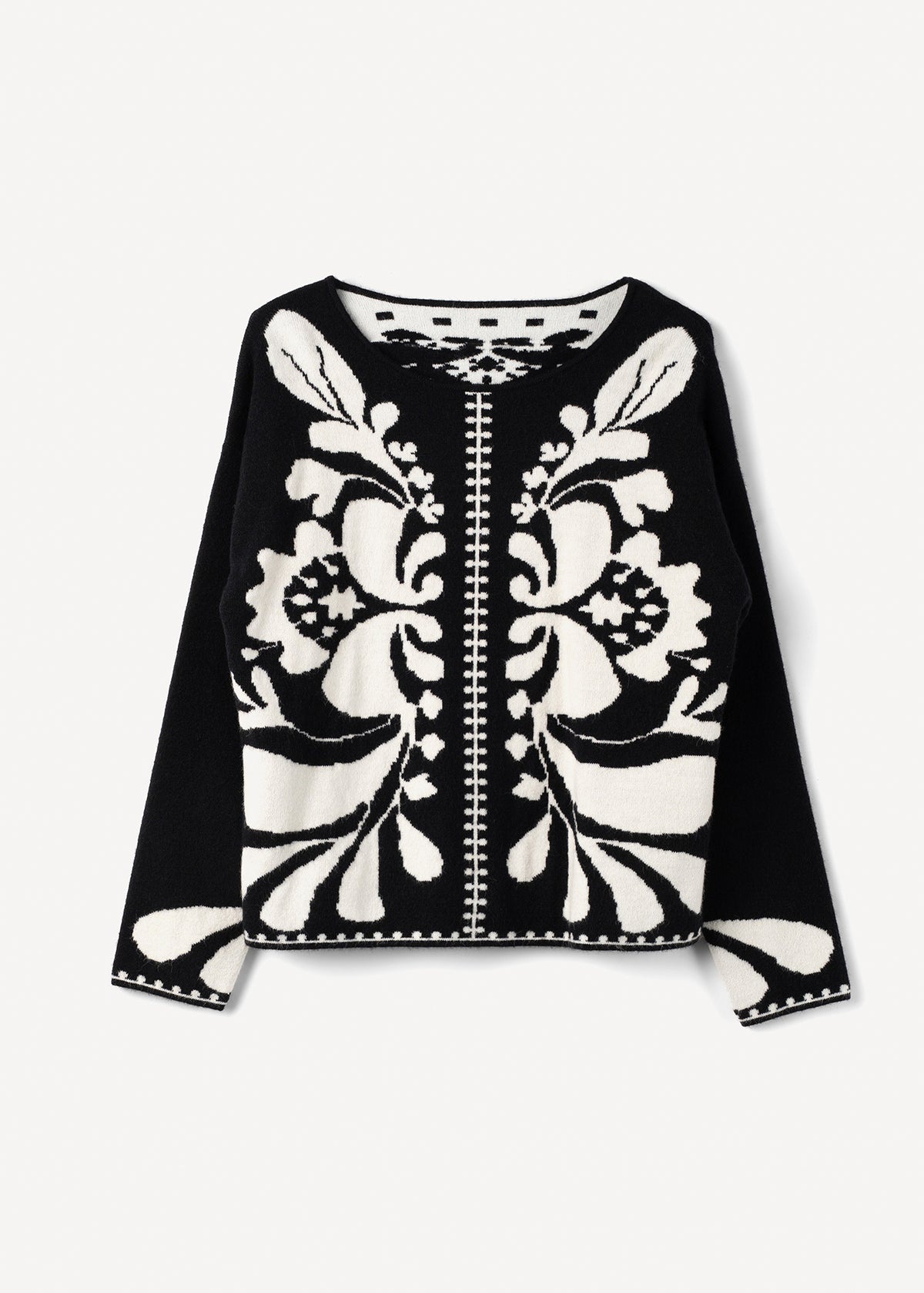 Maglia Maira con decoro a contrasto