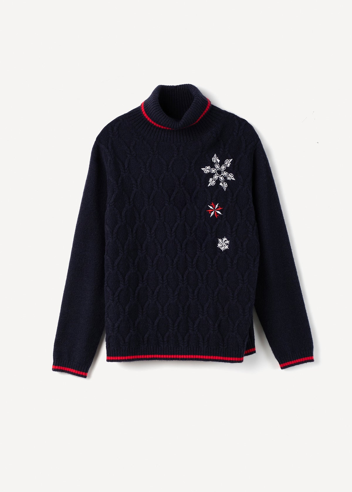 Maglione Melodie natalizio con collo alto
