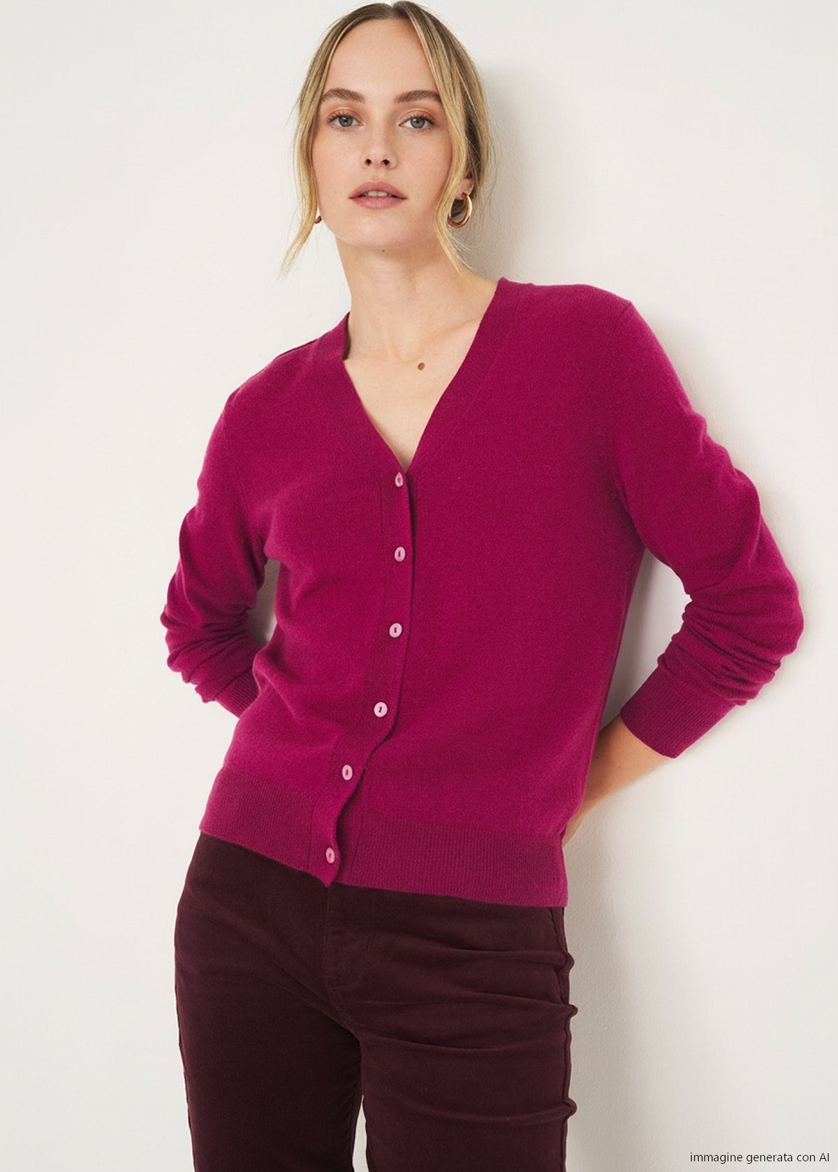 Cardigan Clooney in lana e cashmere
