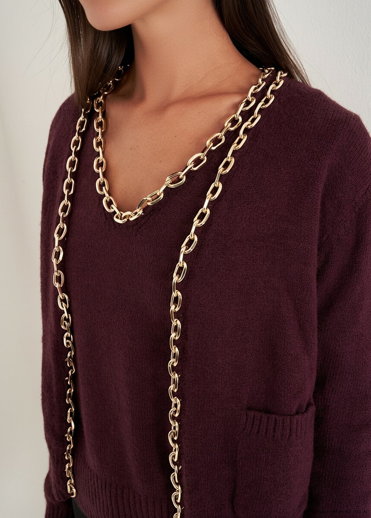 Cardigan Crimea con catena gold