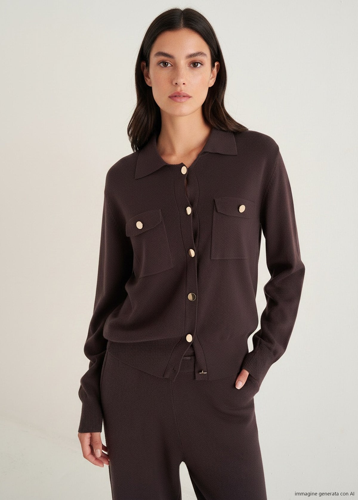 Cardigan Camilla con collo baby