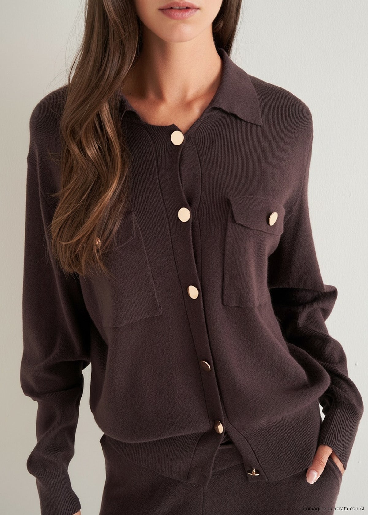 Cardigan Camilla con collo baby