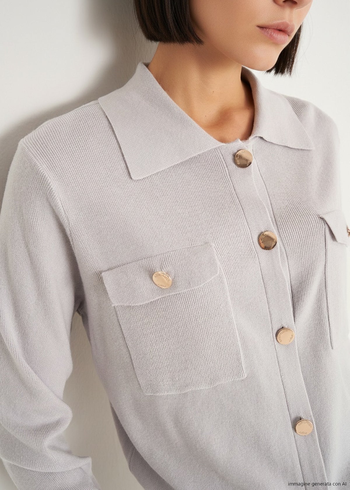 Cardigan Camilla con collo baby
