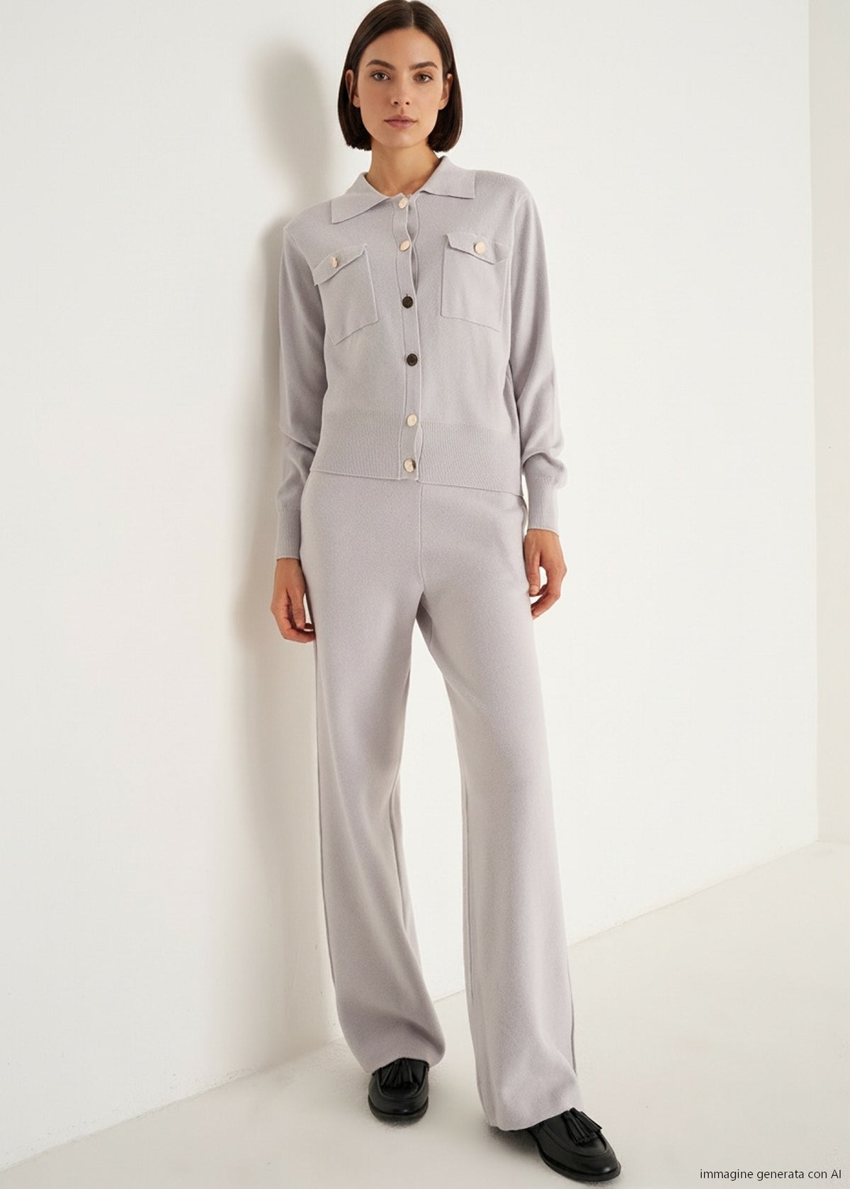 Cardigan Camilla con collo baby