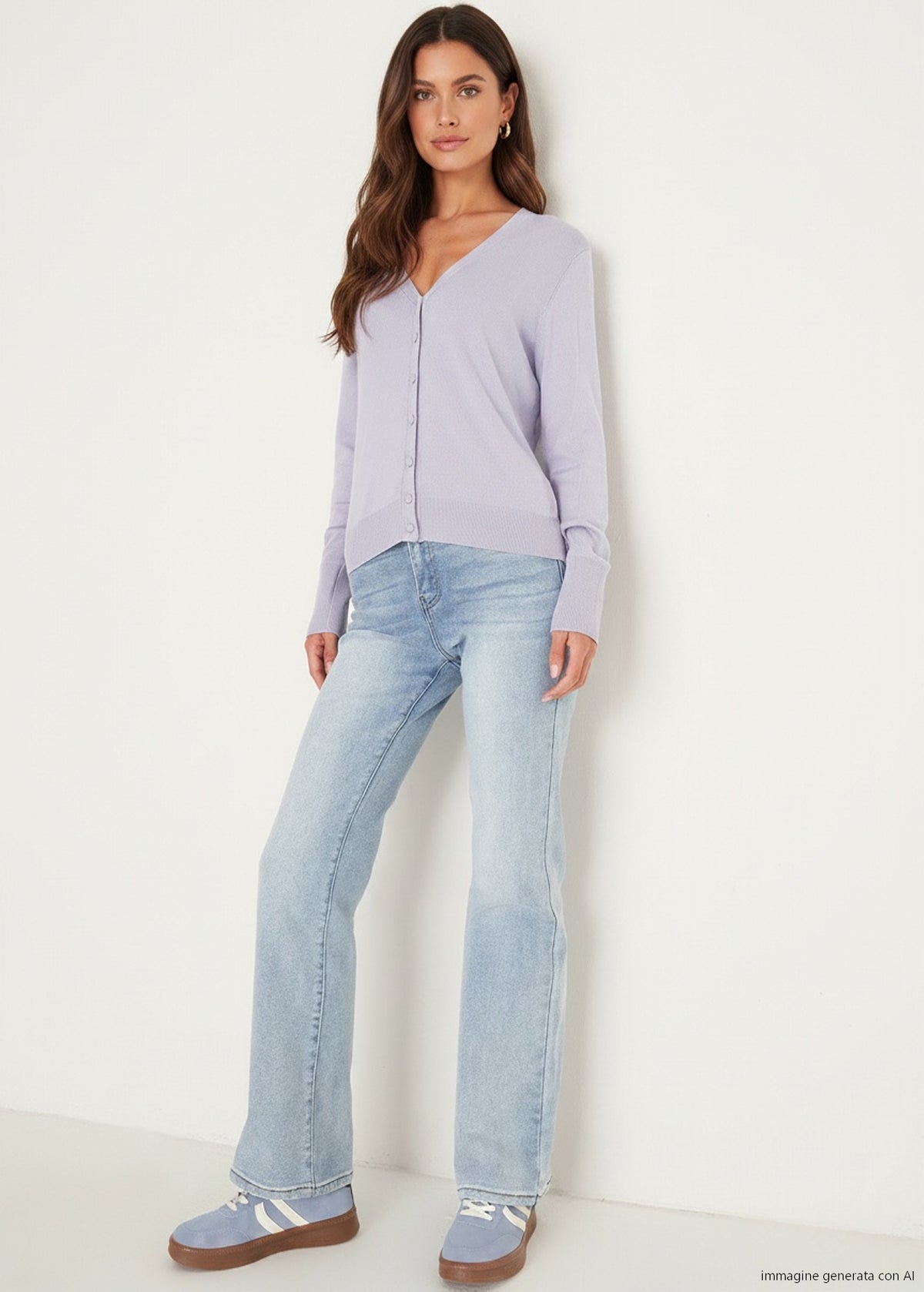 Cardigan Carl con scollo a V