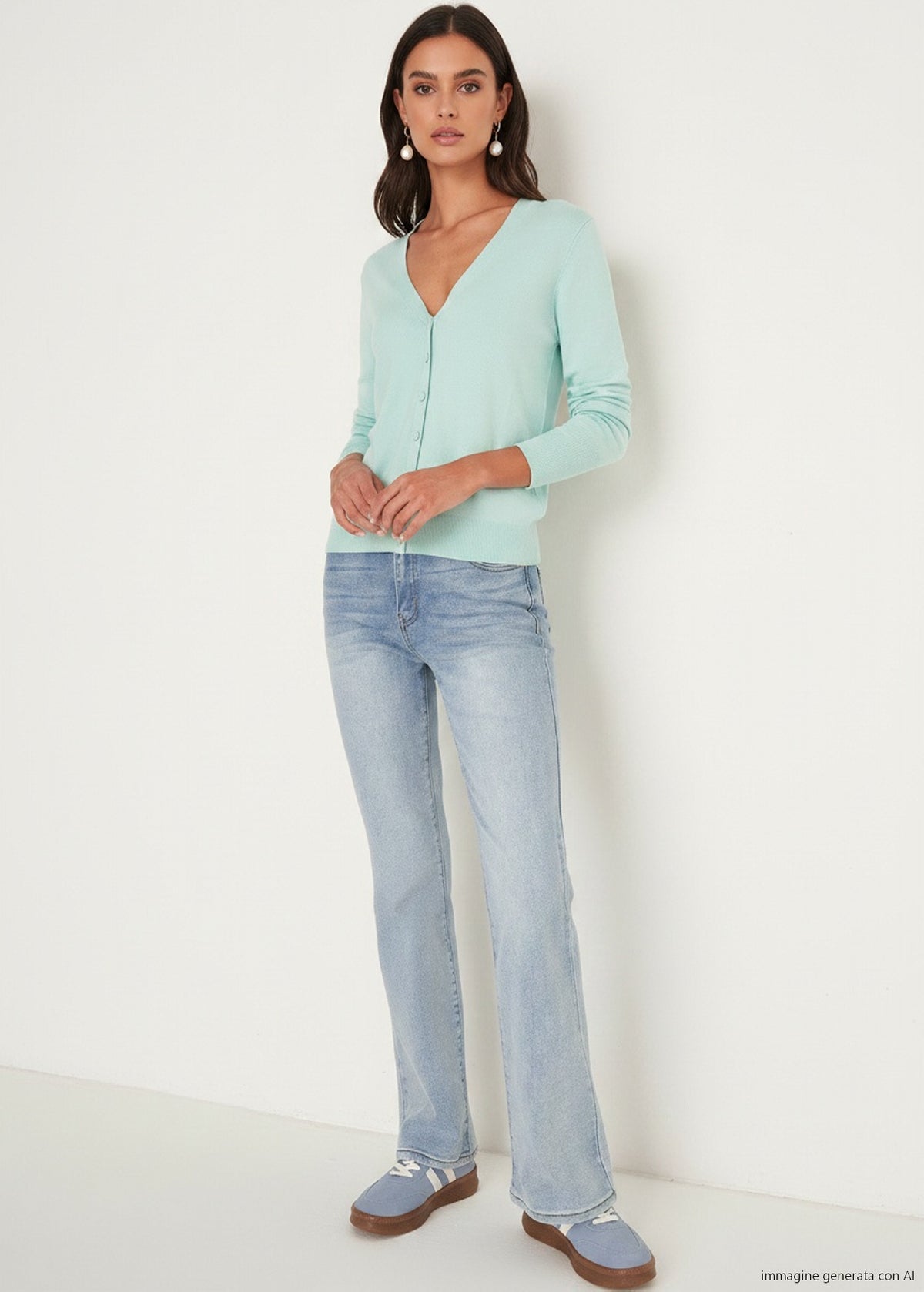 Cardigan Carl con scollo a V