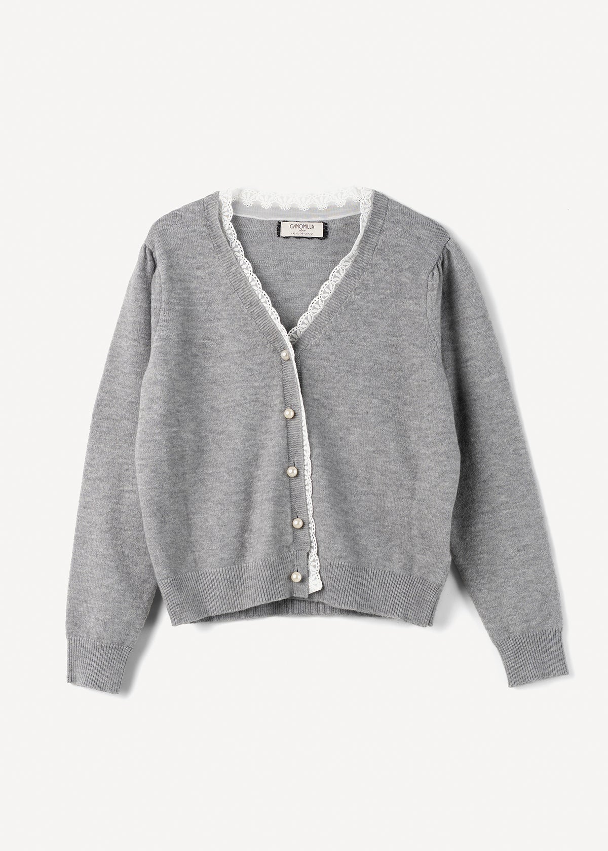 Cardigan Claudy con dettagli in pizzo