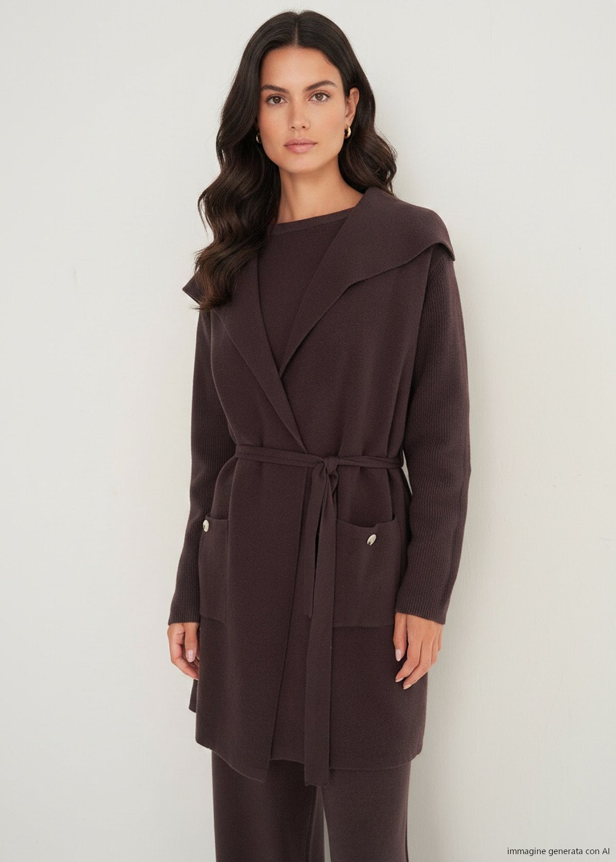Cardigan Clotilde con collo a scialle