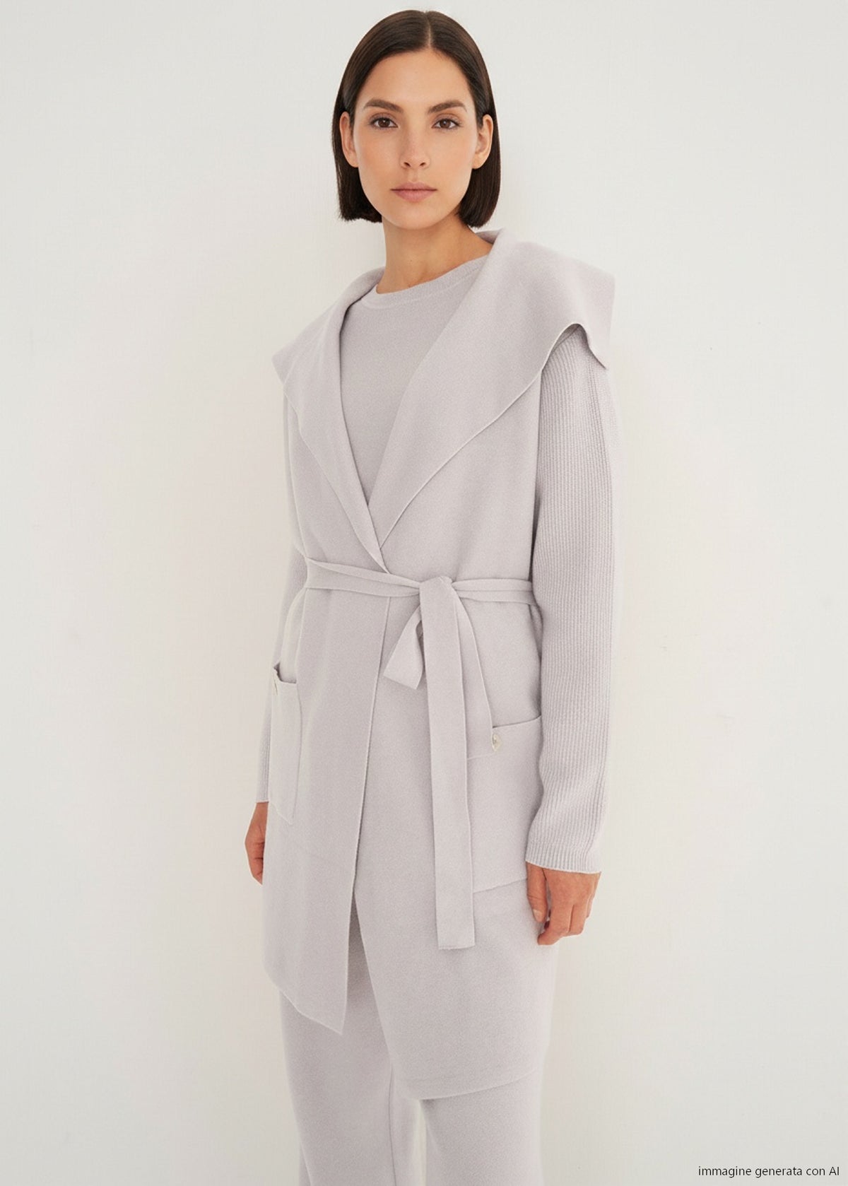 Cardigan Clotilde con collo a scialle