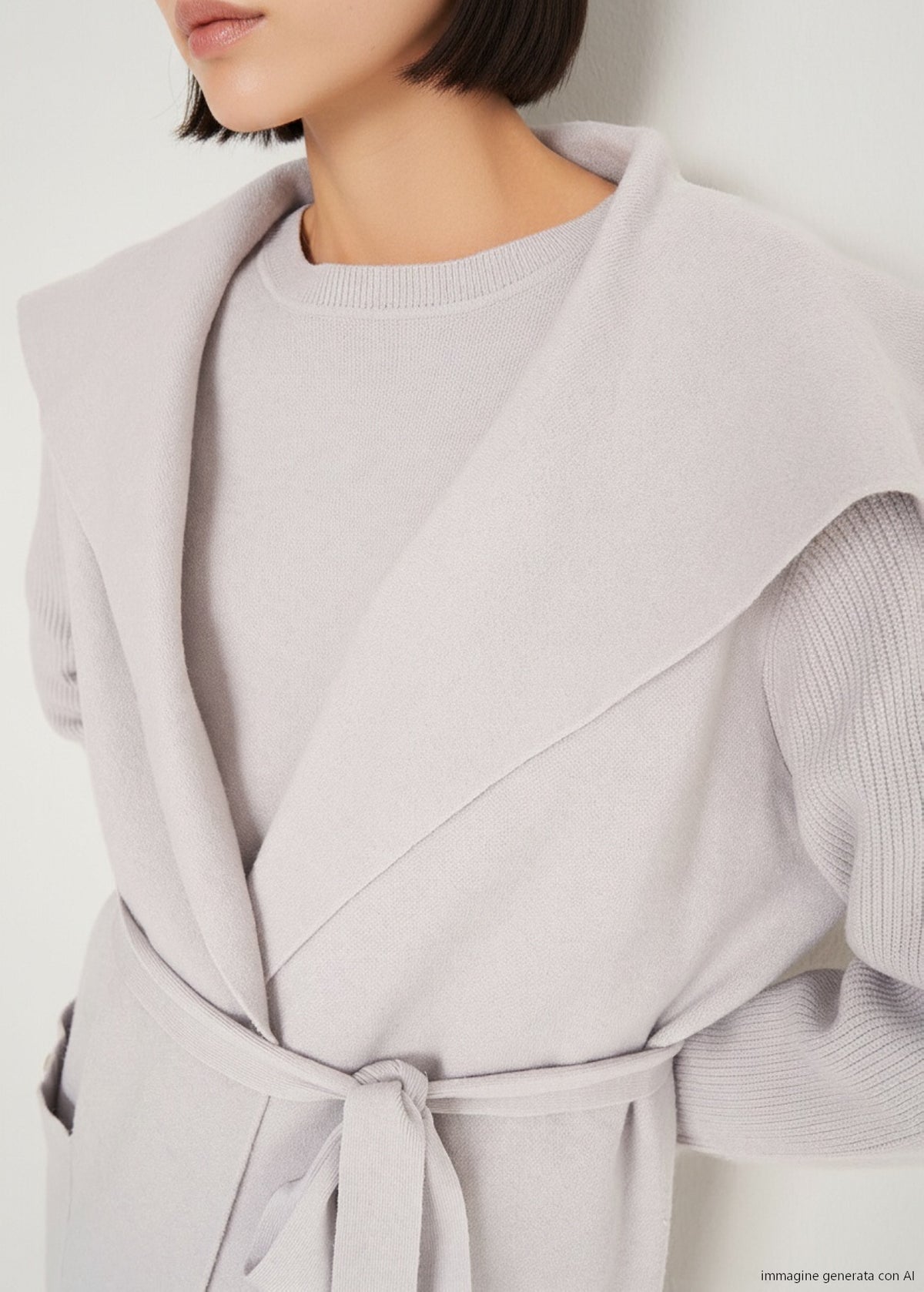 Cardigan Clotilde con collo a scialle