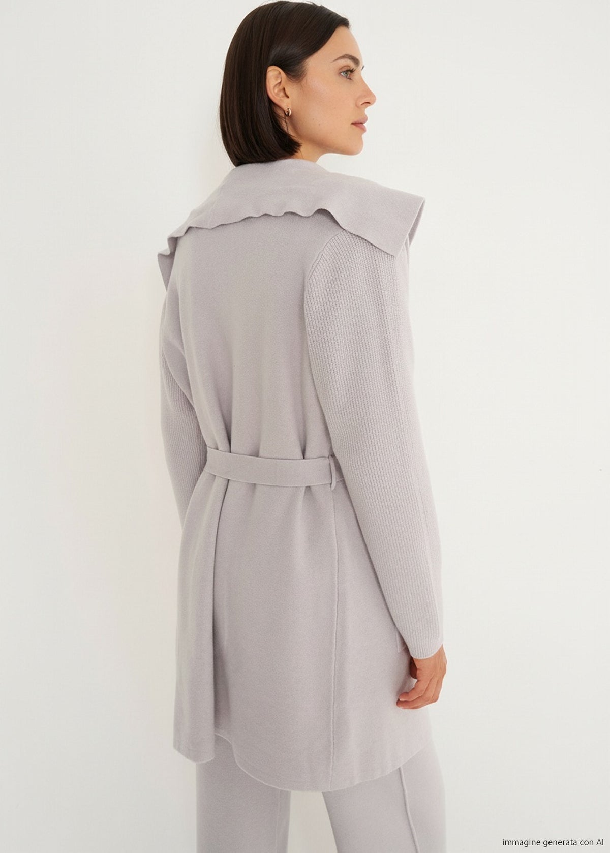 Cardigan Clotilde con collo a scialle