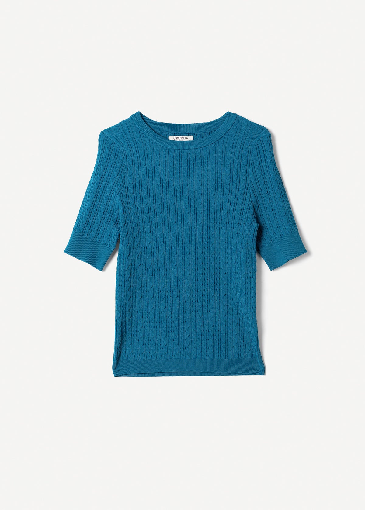 Maglia Marcel con lavorazione a treccia