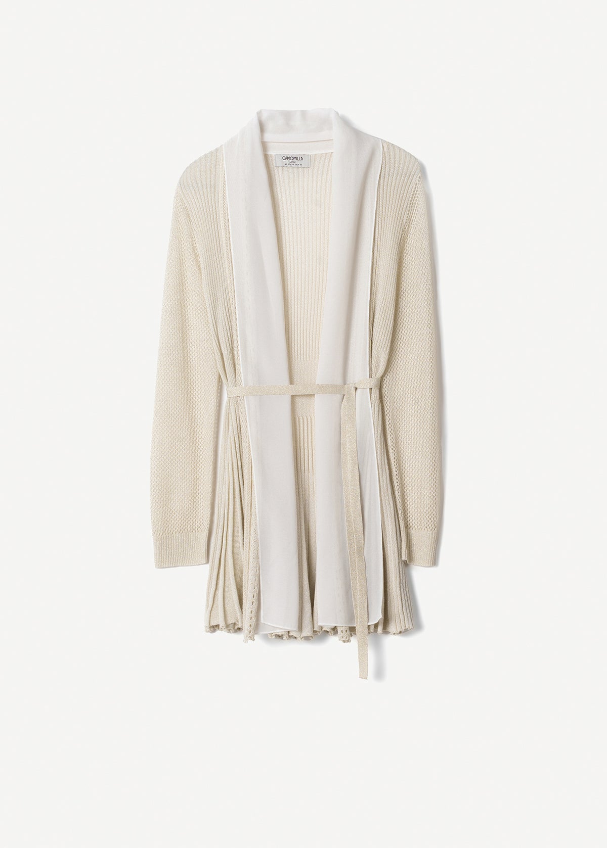 Cardigan Caren in filo con cinta