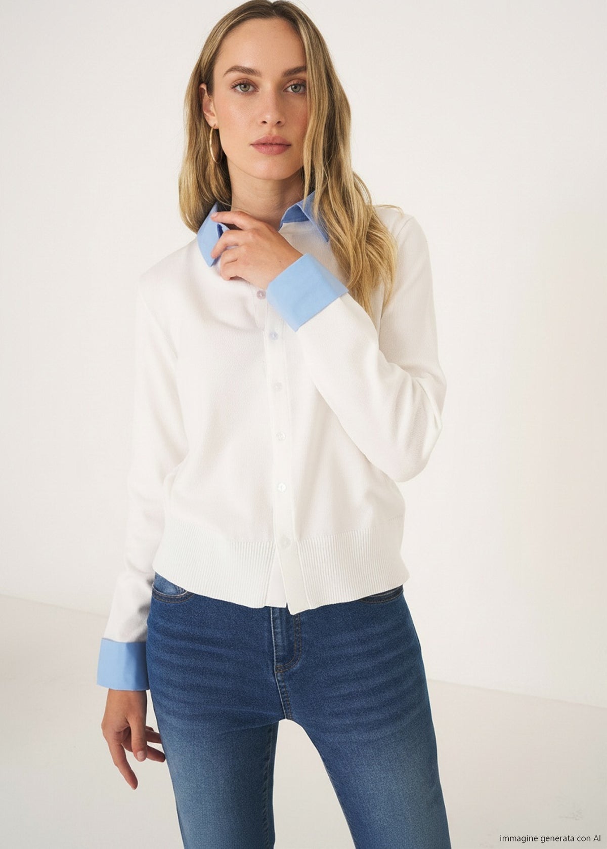 Cardigan Crazy con dettagli camicia
