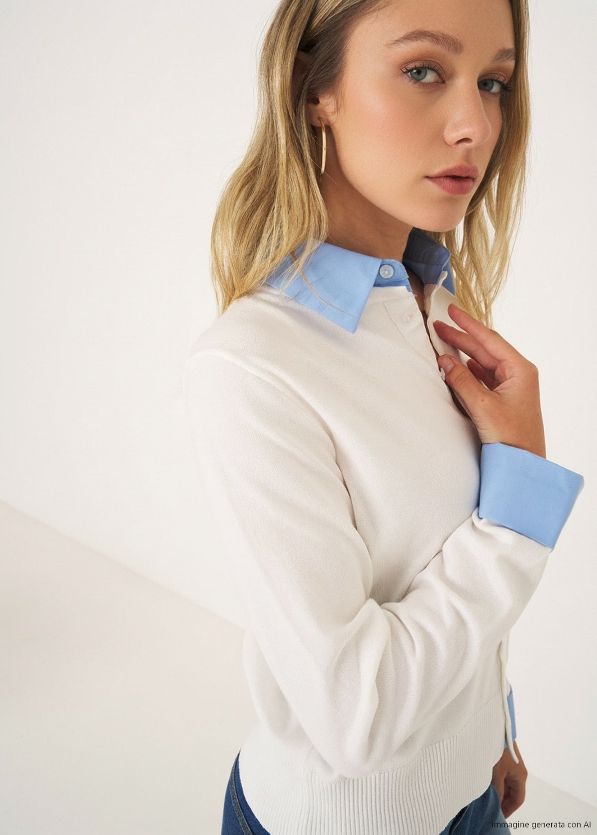 Cardigan Crazy con dettagli camicia