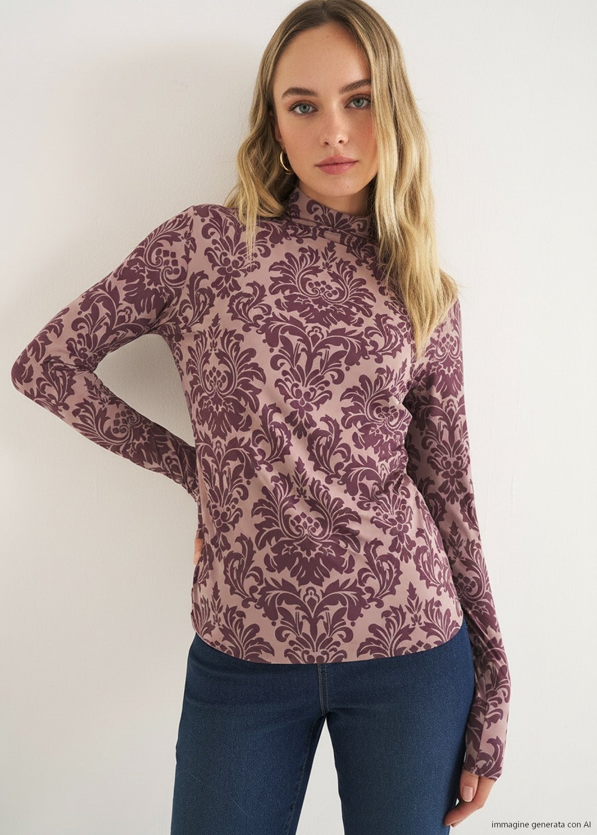T-shirt Simona collo alto
