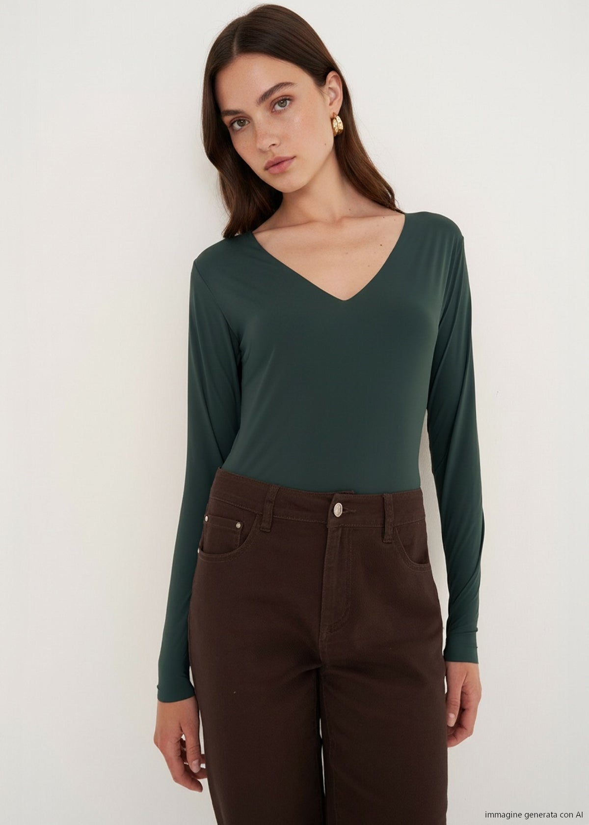 T-shirt Sara con scollo a V
