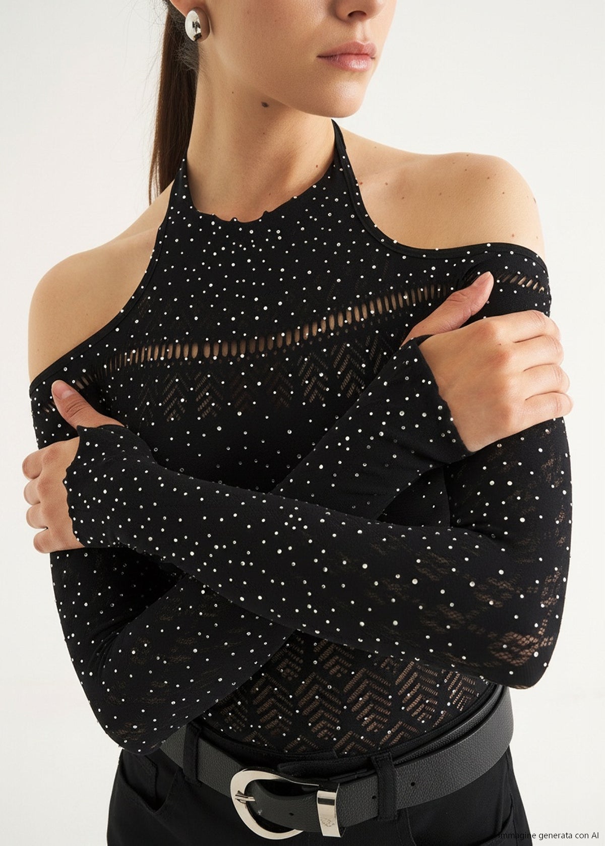 T-shirt Saul con strass