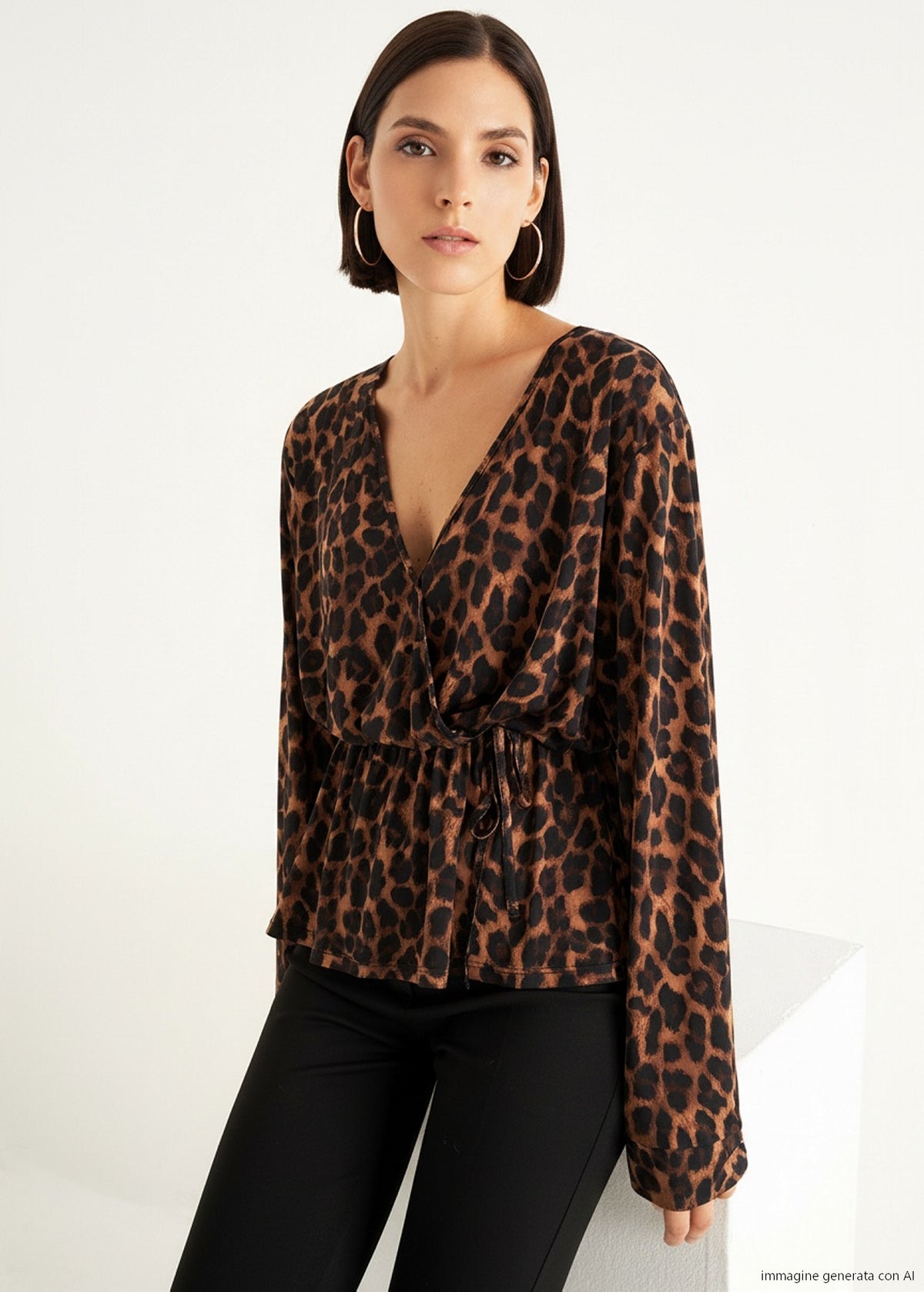 T-shirt Scarlett effetto incrociato