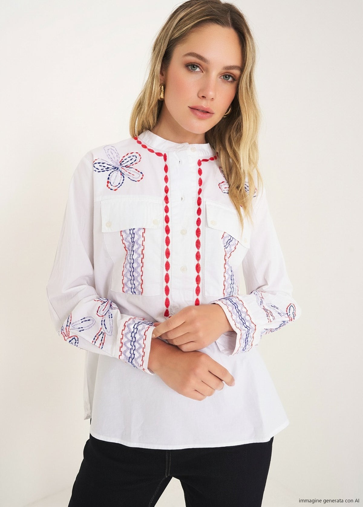 Camicia Cuore ricamata
