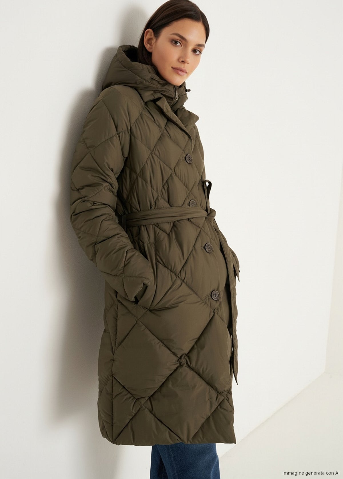 Piumino Pat trapuntato a rombi con gilet staccabil
