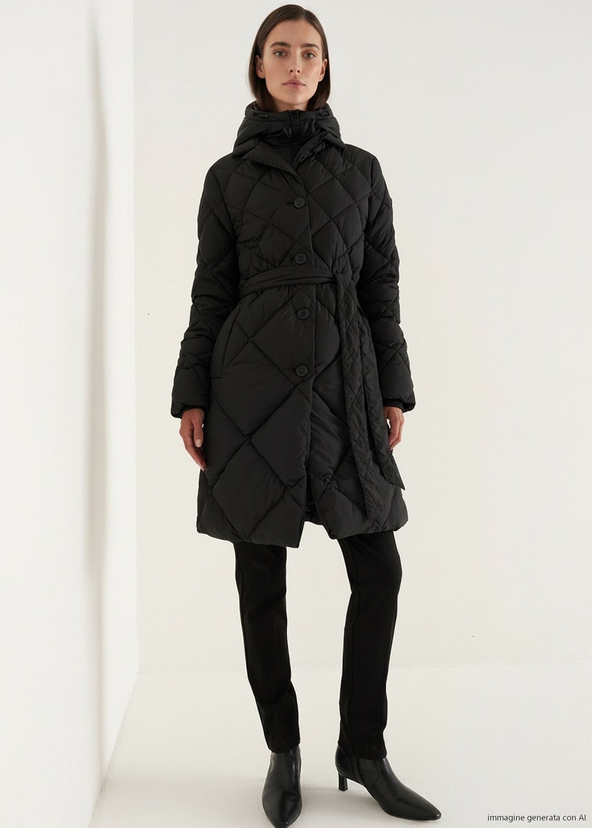 Piumino Pat trapuntato a rombi con gilet staccabil