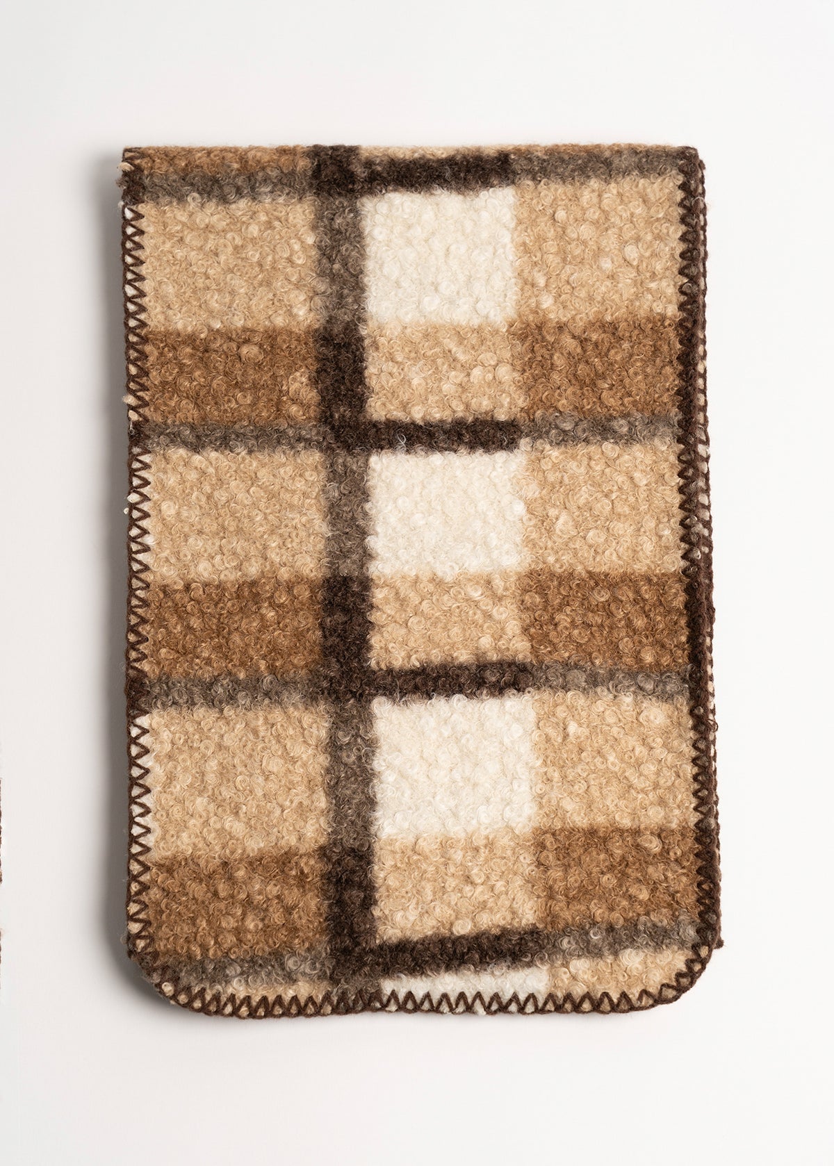 Sciarpa Shiny maxi check shearling