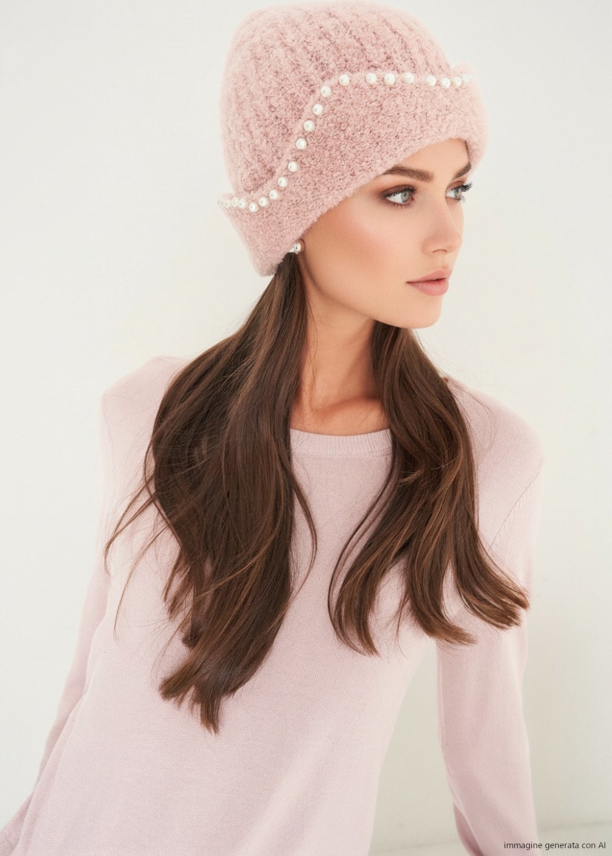 Cuffia Cylk con ricamo di perle