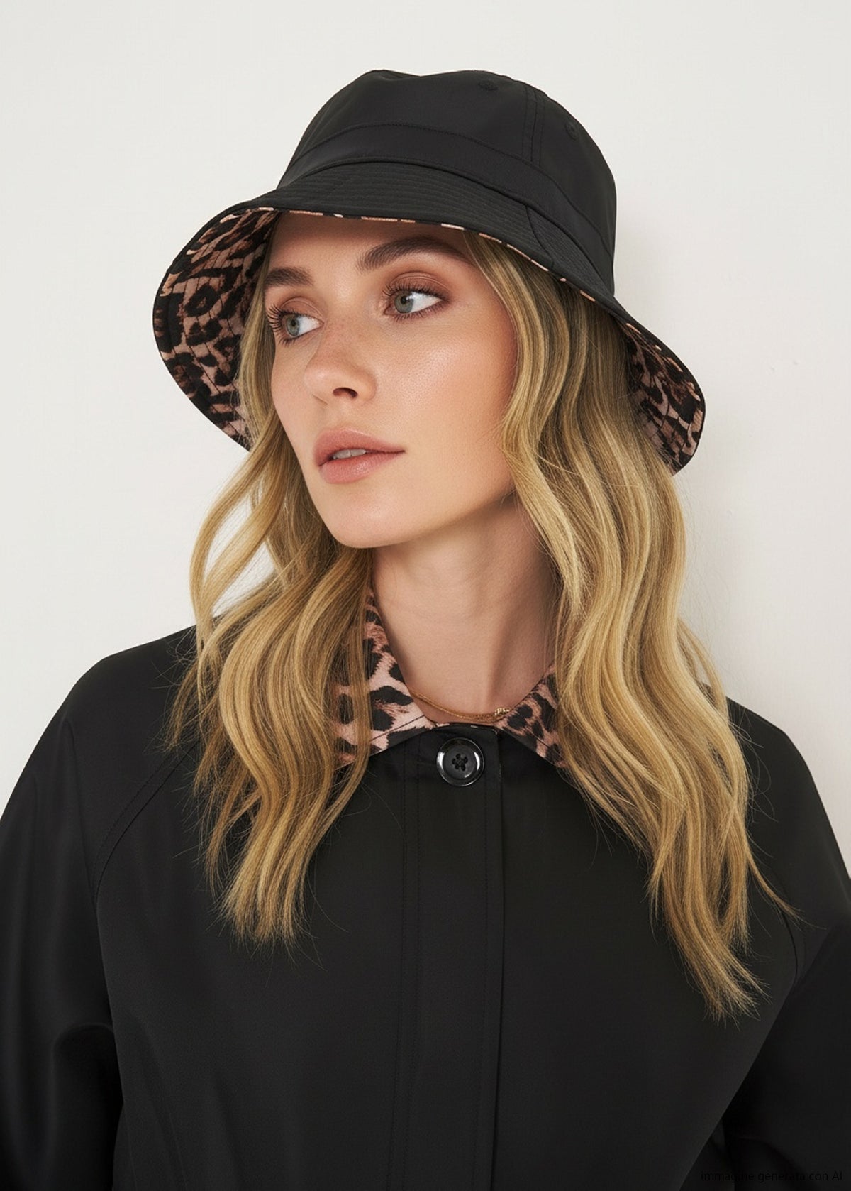 Cappello Cris reversibile leopardato